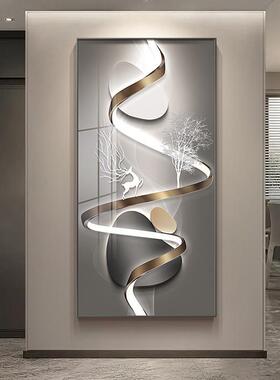 260700玄关装对饰画幻轻奢抽象走廊壁尽头画高档过道大气正门玄楼