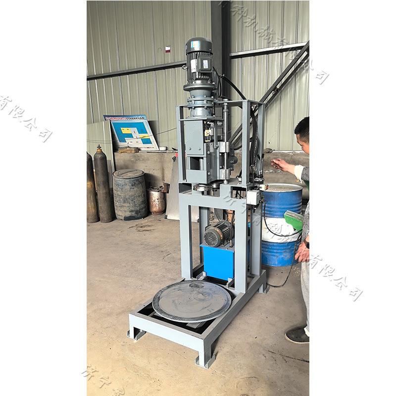 青科牌立式油桶切割机 化工铁皮桶旋转切割设备 化工厂油桶切盖机