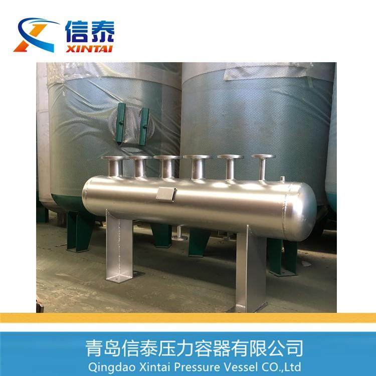 式缓锅炉分气 碳缸钢不锈钢材108/219/质蒸汽冲卧分汽缸 分气包储