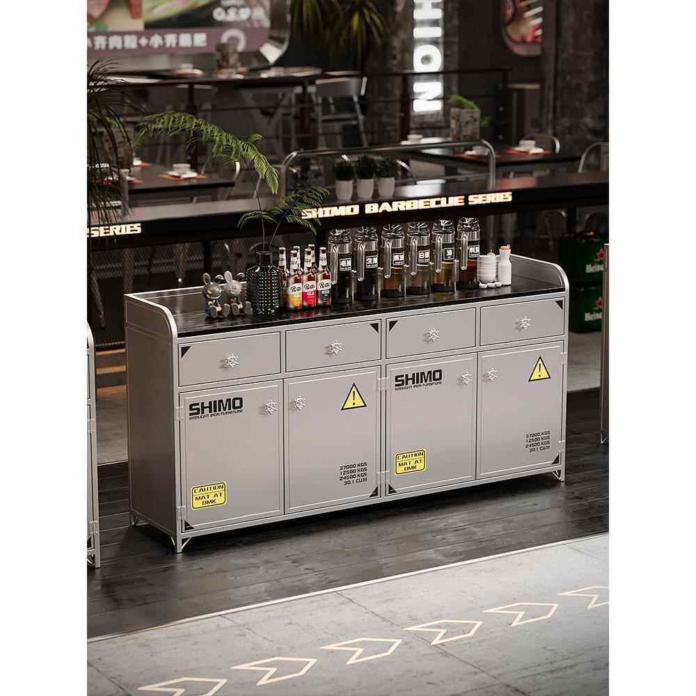 工业风餐柜置物柜一体靠墙储物柜餐边柜酒水柜商用收纳柜调料台子,商业/办公家具,餐柜,淘宝优惠券,粉丝福利购,淘宝优惠卷