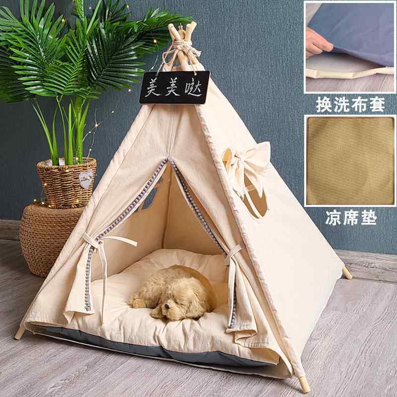 正品网红in宠狗物帐篷狗窝猫咪窝冬半季保s暖可拆洗柯基床封闭式