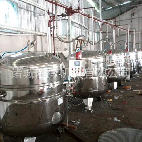 真空糖化罐800L浸糖锅提高生产力的糖渍生产线设备带笼屉