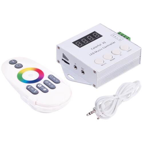 RF无线触摸声控调光器6803/WS2811幻彩灯带led音乐控制器