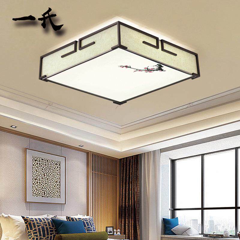 形新中式led吸顶古灯客厅约现代卧室古典复圆长方形餐厅中简136国