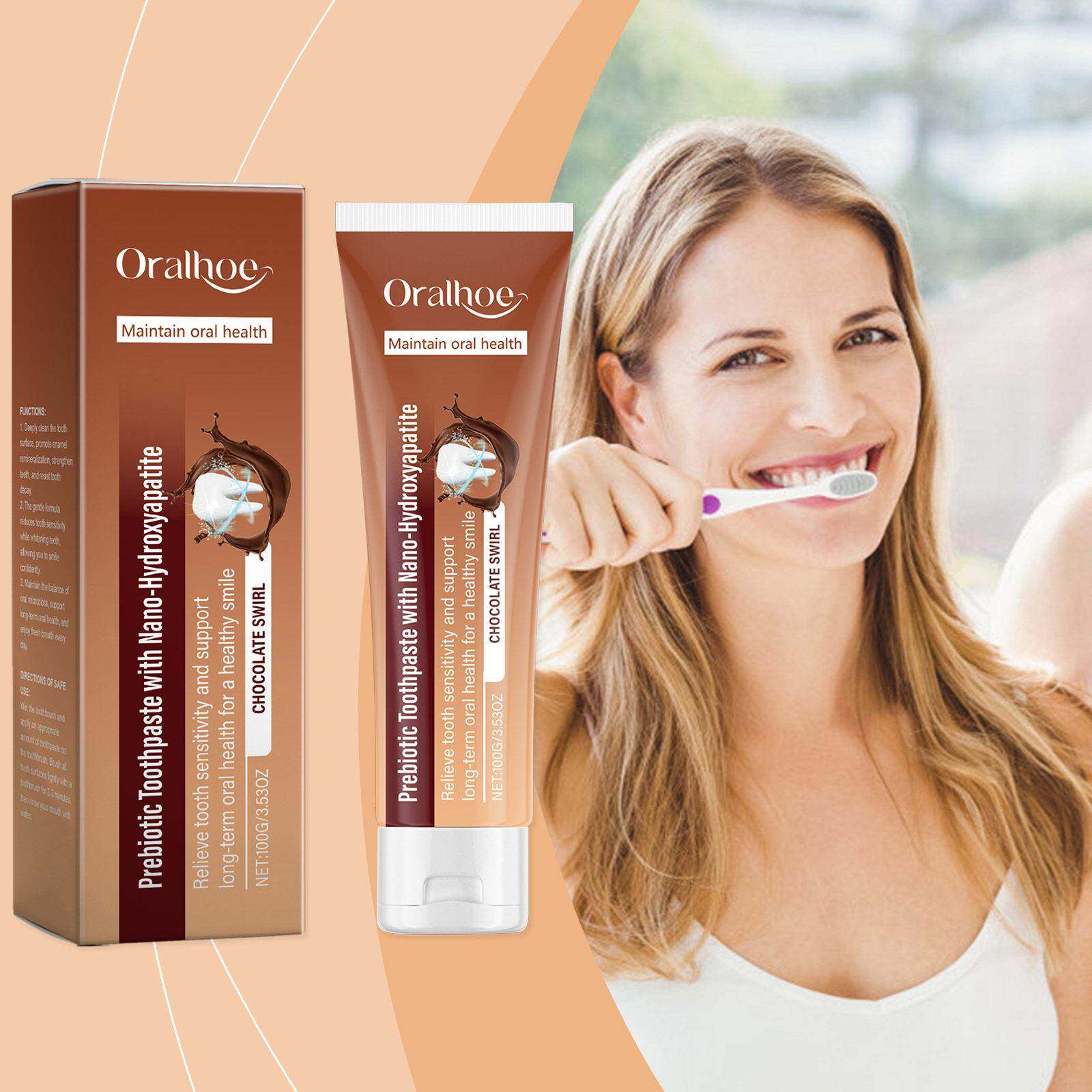 ORALHOE Whitening Toothpaste (Chocolate Flavor) - A gentle a