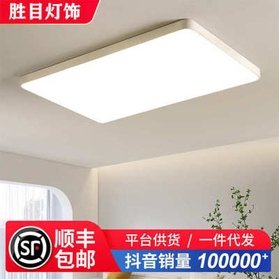 现代简约led高级感护眼吸顶灯卧室灯中山灯具全屋套餐组合客厅灯