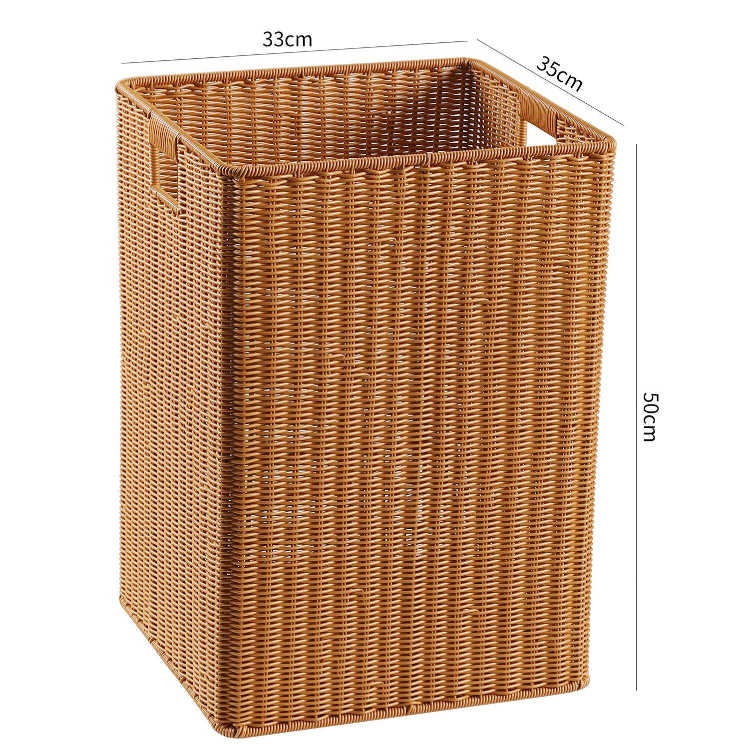 书房杂志书报收纳筐草编欧式储物杂志收纳架仿藤编零食杂物篮客厅