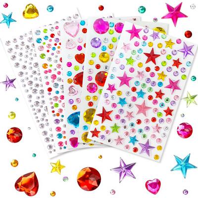 880pcs Gem bead Stickers Rhinestones for Crafts Self Adhesiv