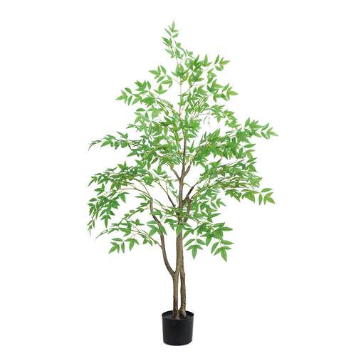 仿真南天竹假树仿真摆件客厅落地盆栽造景绿植居家大型假树摆设