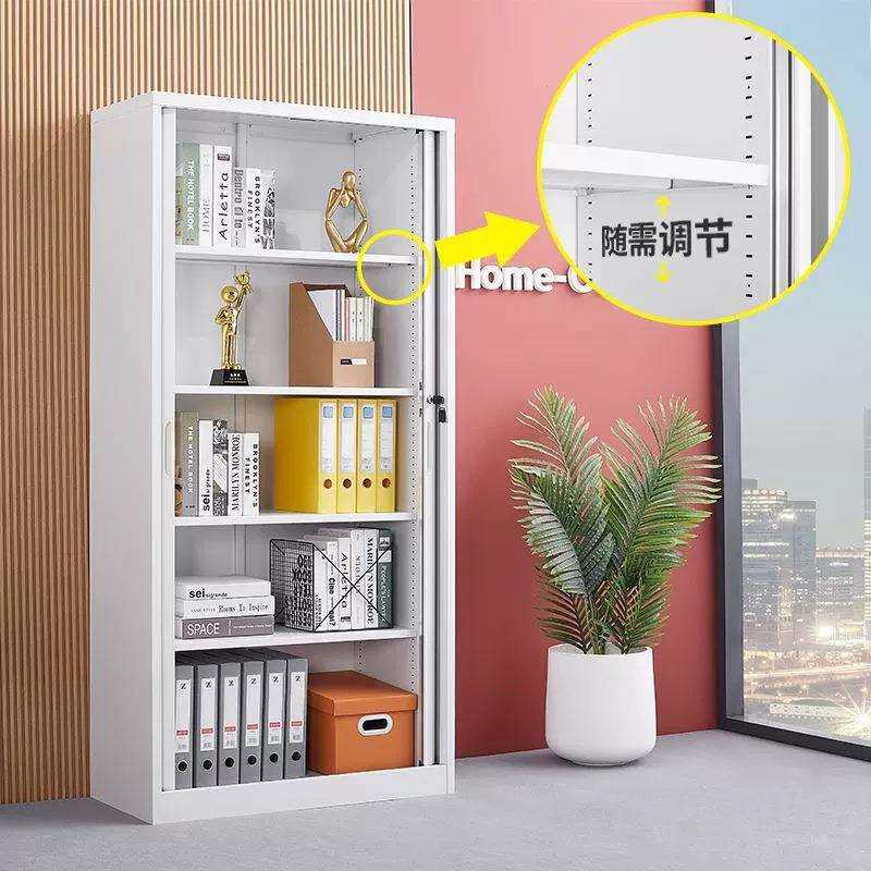 拉卷门柜办室卷帘资料柜财公BTZ5441务带锁推凭证矮收纳柜文件档