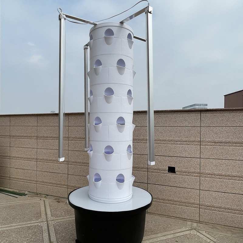 圆柱型种植塔立柱气雾栽培系統水培设备无土栽培种植机