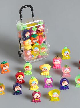 可爱迷你水果崽多妹立体混款摆件diy行李箱儿童礼物装饰树脂配件