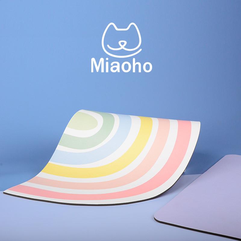 miaoho寵物彩虹防水餐墊防滑薄款耐磨無(wú)異味易清理貓狗隔臟墊子