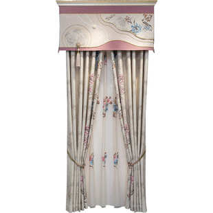 绍兴柯桥窗帘成品新款 提花窗帘布 高精密4D大浮雕窗帘豪华轻奢爆款