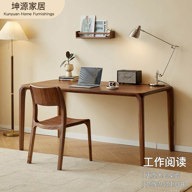 乌金木榫039卯大板桌黑长凳原木木长实方家形餐桌胡桃木用书桌桌
