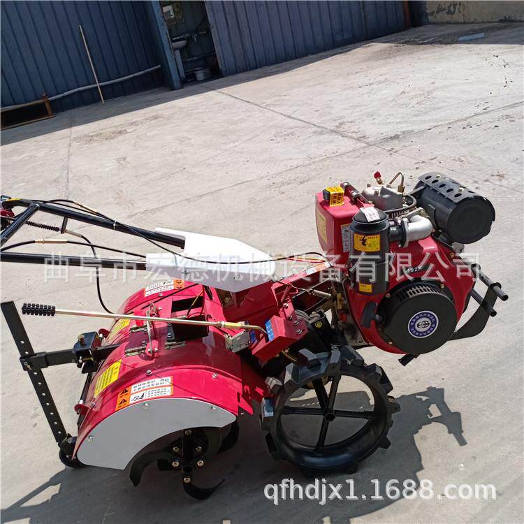小型直连四驱微耕机 大棚用便捷式松土机 手扶汽油微型旋耕机