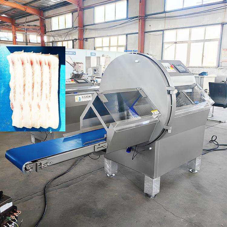全自动食堂餐厅前腿肉微冻刨片机肘子肉薄片机高速切扒机