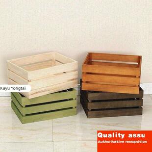 -solid wood storage box retro storage box wooden crate wedd