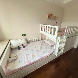 错位上下铺双层床交错式上下床带储物儿童子母高低床组合工厂定制