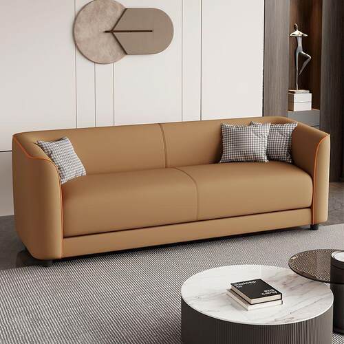 猫爪皮简约轻舍小户型客厅公寓出租屋理发店双人三人便捷沙发