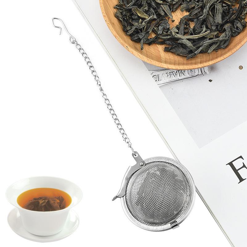 304不锈钢链条茶球网状 茶味宝泡茶工具茶叶过滤器 调料球过滤网