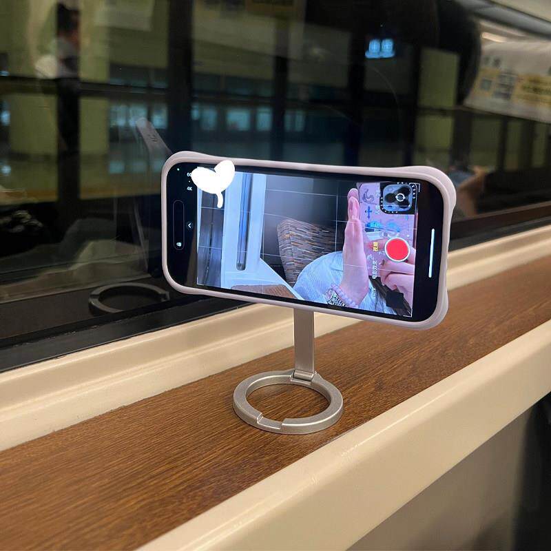 旅行双面磁吸手机懒人支架高铁飞机便携自拍杆拍vlog视频自拍支架