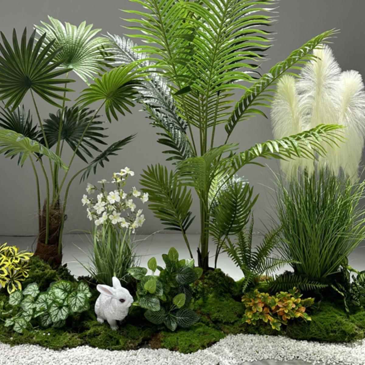仿大真绿植假植物造景盆栽型景橱观假树室内tb-68470楼梯下窗庭装