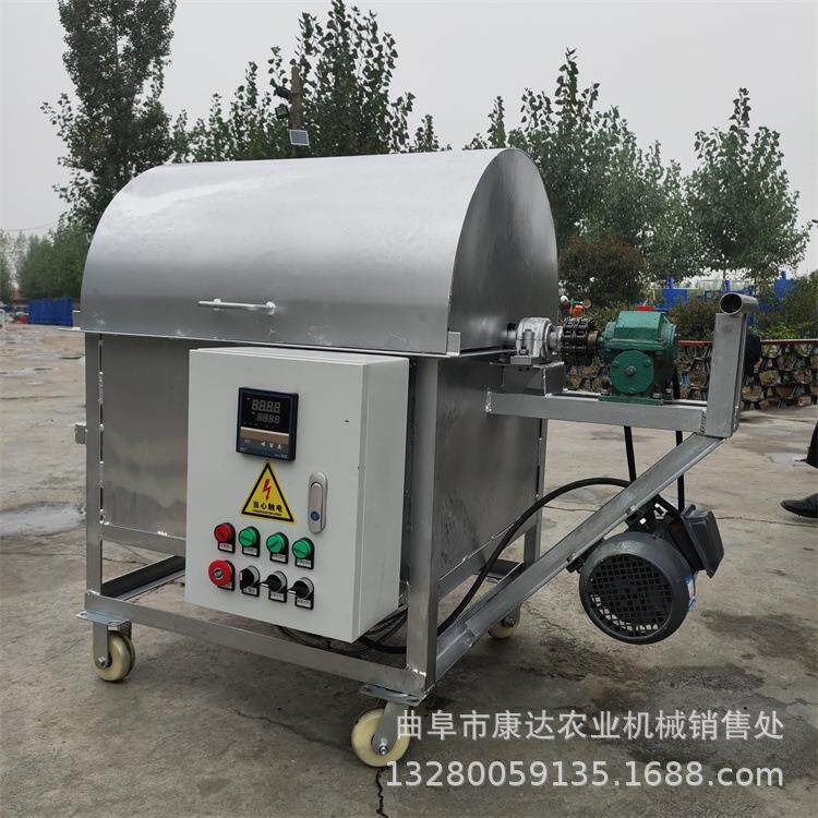 不锈钢内胆面粉烘干机 100斤电加热炒货机 金银花电动炒熟机