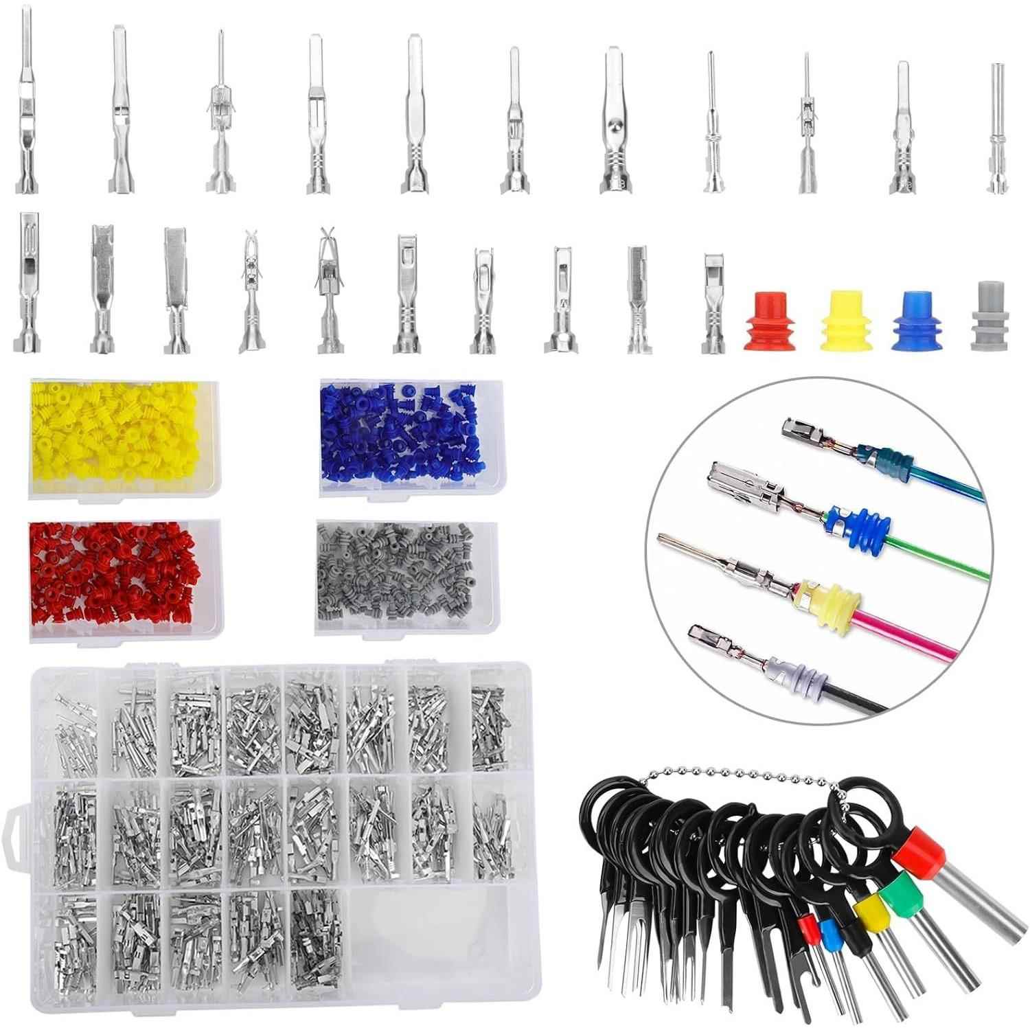 420PCS盒装非绝缘拆卸公母压接销连接器/18针针头提取器