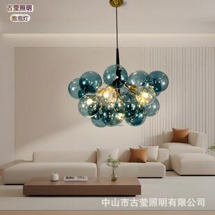 吊灯 化装 店中古镇灯具服玻璃GD52103泡泡灯客厅灯时尚 卧室山个性