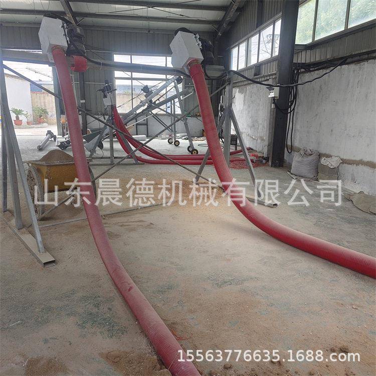 耐温软管输送机 锯末上料机车载式吸粮机