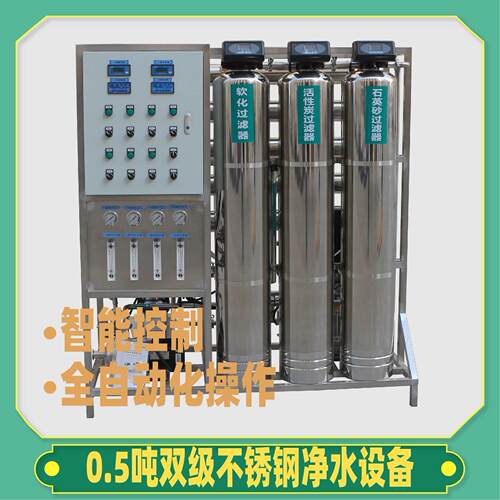 定制小型双级RO反渗透水处理设备工业锅炉软水器纯水软化水