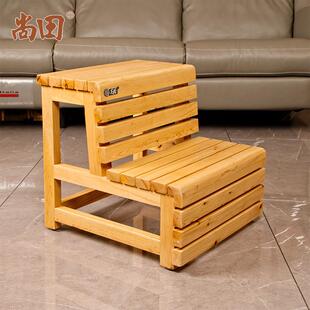 尚田实木楼梯凳子儿童浴室刷牙阶梯浴缸凳木制踏板脚踏阳台爬梯凳