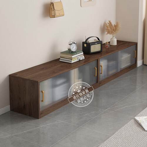 实木定制飘窗柜地柜阳台柜矮柜带门矮柜长条柜收纳柜书柜组合松木