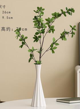 新款黑色瓷花瓶陶细长细高一枝花桌花客厅面插玄关电视柜装饰摆件