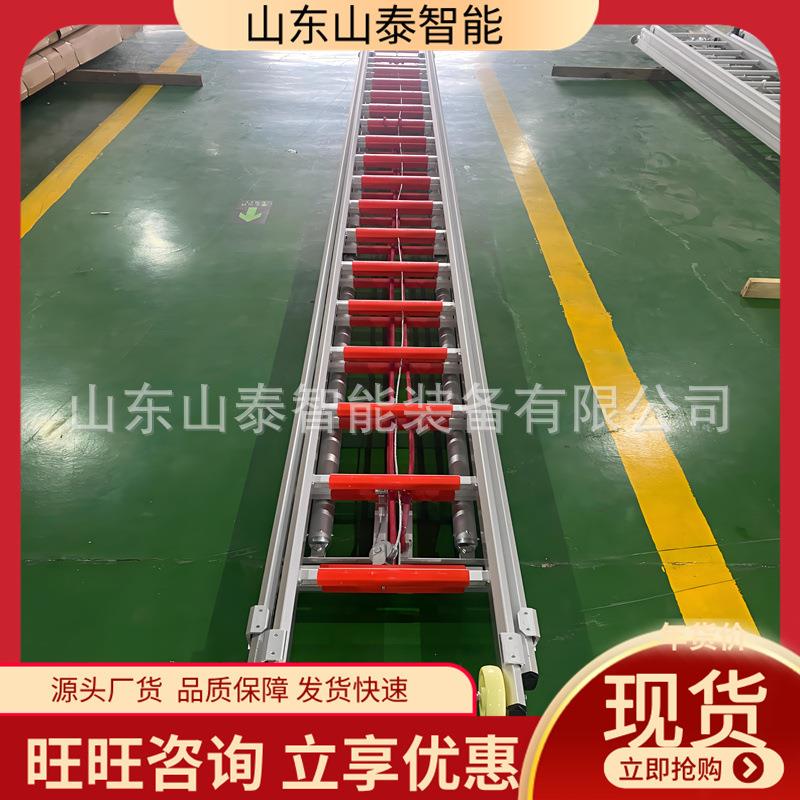 15米三节消防拉梯 轻便型铝合金拉梯 户外登高15米伸缩式训练梯
