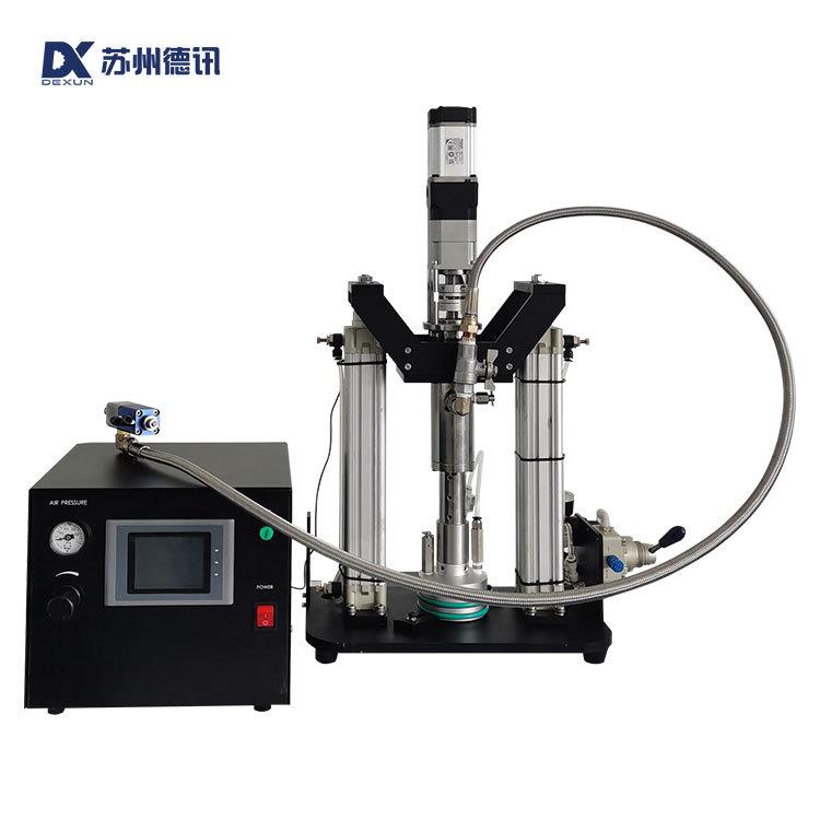 江苏德讯桌面小型压盘泵供胶设备高粘度硅胶温控器电路板密封打胶