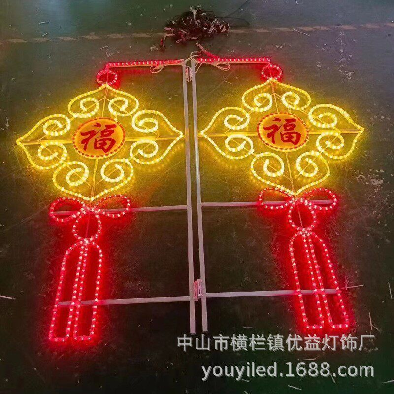 LED中国结造型灯街道工程亮化户外防水路灯杆灯笼装饰节日景观灯