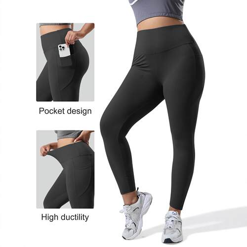 Pocket yoga pants, high waisted sports and fitness pants,