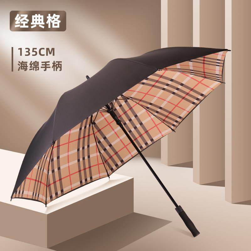 高档自动双层长柄晴雨伞双人伞大男实士号三人折叠伞抗风女加固结