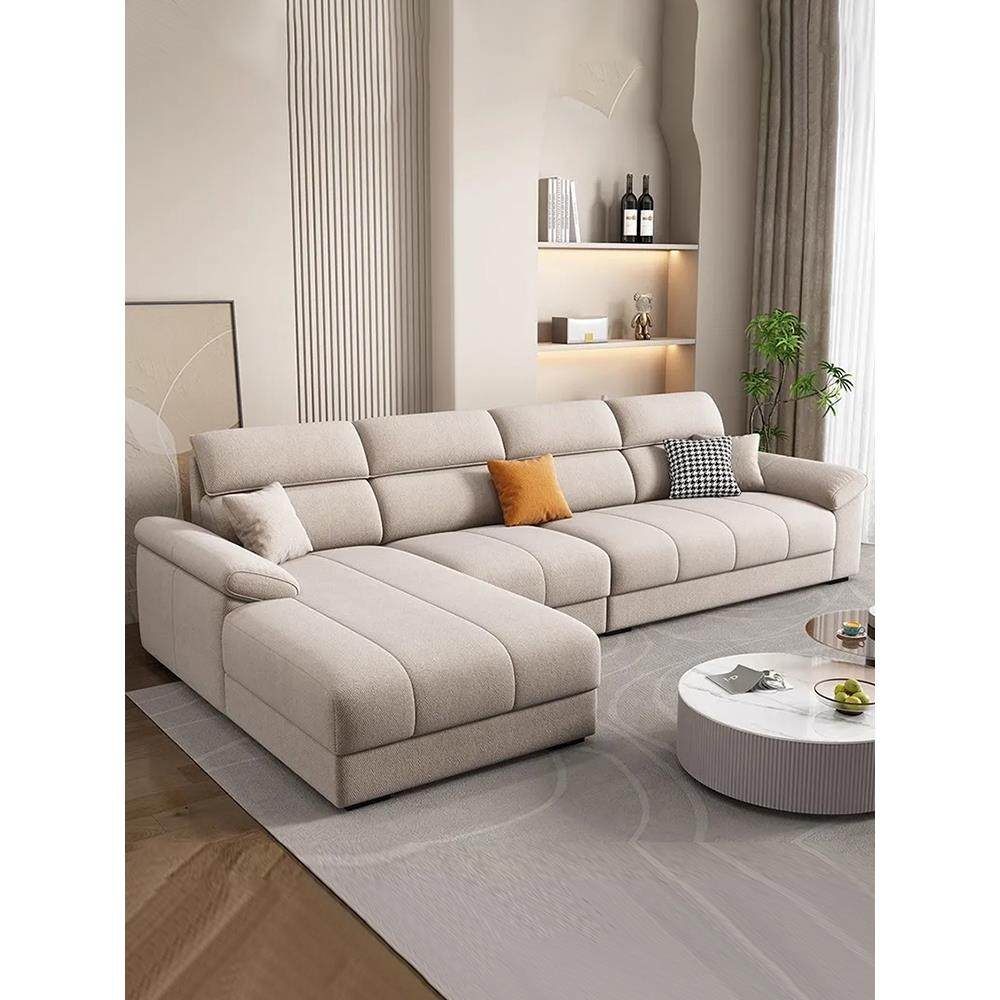 2025新款猫抓布沙发现代简约贵妃沙发小户型家用棉麻布艺沙发客厅