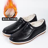 固定长绒短筒牛筋底男雨鞋 户外钓鱼加绒保暖雨靴 厨房家用防滑水鞋