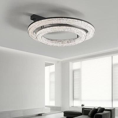 高档树脂铜意式客极简厅吸顶吊灯餐厅灯圆环室全光DXR谱卧灯具中