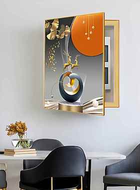 竖98569353版电表箱装挂饰画侧免打孔安装遮挡配电箱开电箱弱客厅