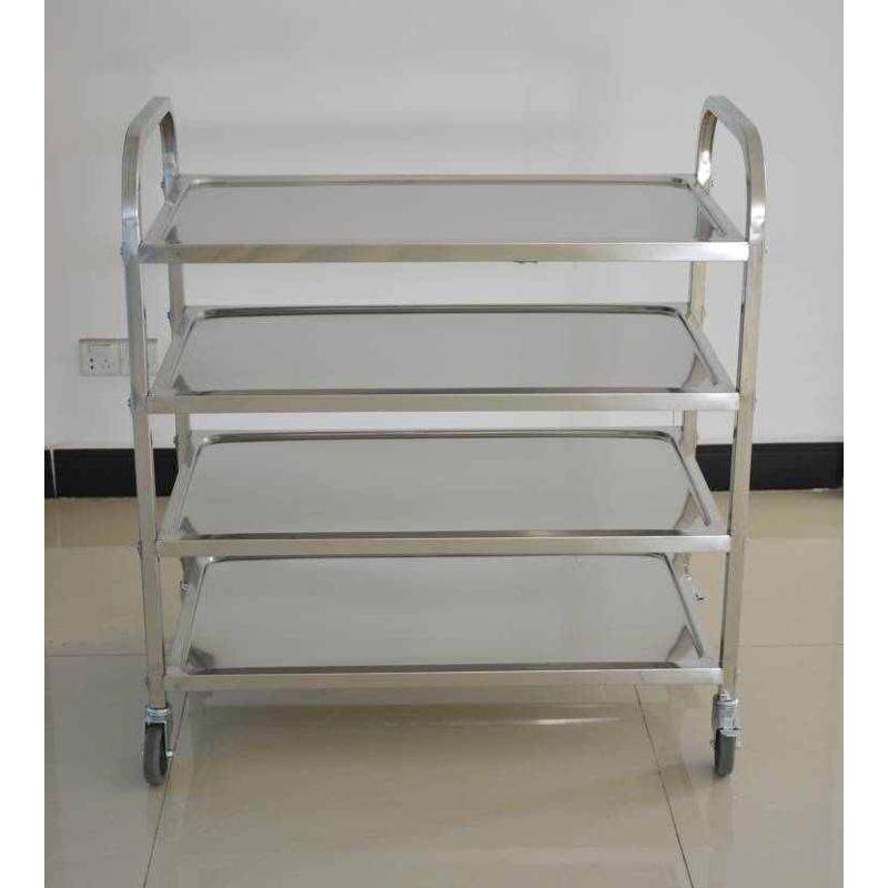 加厚四层不锈钢餐车小推车收餐车收碗车餐厅送餐车上菜车商用