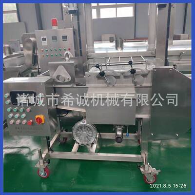 舌头鱼裹浆自动土豆块上浆机潜行式茄盒浸浆机吐司面包上浆设备