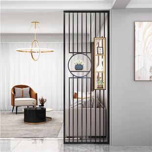 铁艺不锈钢屏风玻璃现代简约客厅入户遮挡半墙玄关卫生间隔断挡板