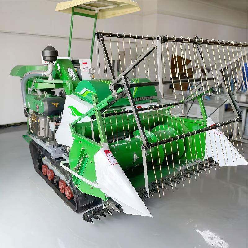 履带式稻麦联合收割机Riceharvester水稻小麦自走式收获机脱粒