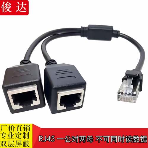 网线分线器一分二上网连接器家用宽带网络转接头线一公分两母