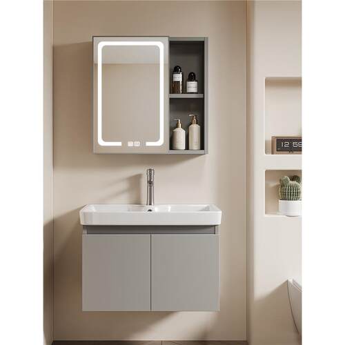 蜂窝铝浴室柜组合浴室小公寓空间铝智能镜柜洗手台洗脸一体化陶瓷